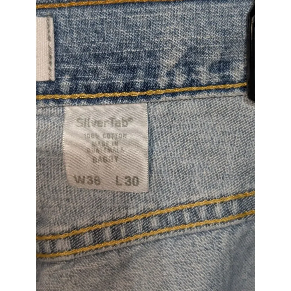 Y2K Levi's SilverTab Baggy Light Wash Jeans Men's Size 36x30